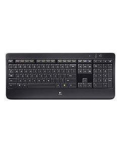 Logitech - K800 Wireless Illuminated Keyboard - Black