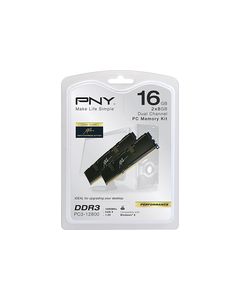 PNY - 2-Pack 8GB PC3-12800 DDR3 Desktop Memory Kit - Multi