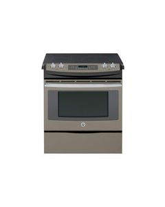 GE - 30" Self-Cleaning Slide-In Electric Convection Range - Slate