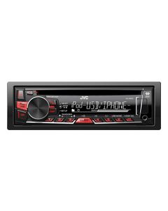 JVC - CD - Apple® iPod®-Ready - In-Dash Receiver with Detachable Faceplate and Wireless Remote - Black