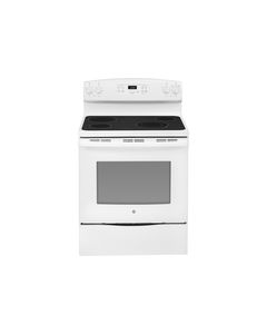 GE - 30" Freestanding Electric Range - White-on-White