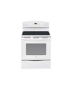 GE - 30" Self-Cleaning Freestanding Electric Range - White-on-White