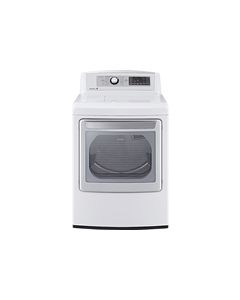 LG - 7.3 Cu. Ft. 14-Cycle Electric Dryer with Steam - White