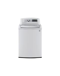 LG - 5.0 Cu. Ft. 14-Cycle High-Efficiency Steam Top-Loading Washer - White