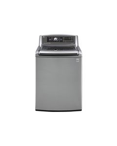 LG - 5.0 Cu. Ft. 14-Cycle High-Efficiency Steam Top-Loading Washer - Graphite Steel