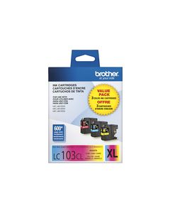 Brother - LC103CL XL 3-Pack High-Yield Ink Cartridges - Cyan/Magenta/Yellow