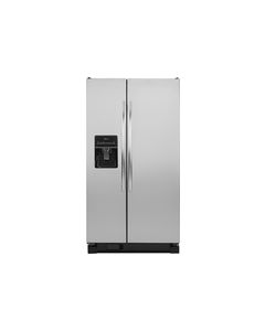 Amana - 25.4 Cu. Ft. Side-by-Side Refrigerator with Thru-the-Door Ice and Water - Stainless Steel