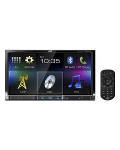 JVC - 7" - CD/DVD - Built-In Bluetooth - Satellite Radio-Ready - In-Dash Receiver - Black