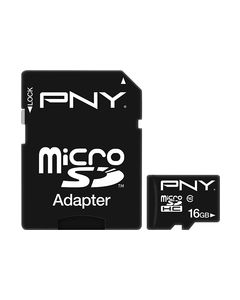 PNY - 16GB microSDHC Class 10 Memory Card - Black