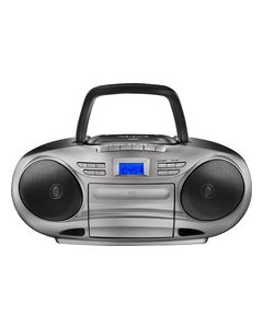 Insignia™ - CD/Cassette Boombox with AM/FM Radio - Black/Gray