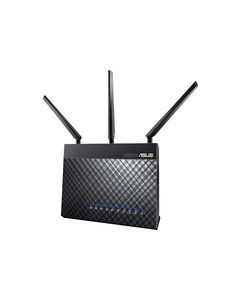 Asus - 802.11ac Dual-Band Gigabit Wireless Router - Black