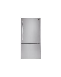 LG - 23.8 Cu. Ft. Bottom-Freezer Refrigerator - Stainless Steel