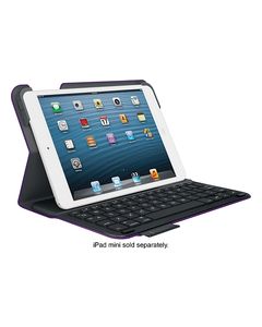 Logitech - Ultrathin Keyboard Folio Case for Apple® iPad® mini, iPad mini 2 and iPad mini 3 - Matte Purple