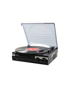 Jensen - 3-Speed Stereo Turntable - Black