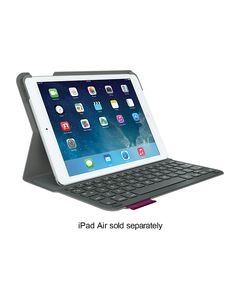 Logitech - Ultrathin Portfolio Keyboard Case for Apple® iPad® Air - Veil Gray