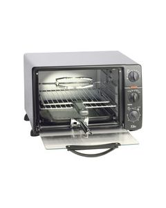 Elite Cuisine - 0.8 Cu. Ft. 6-Slice Toaster Oven Broiler - Black