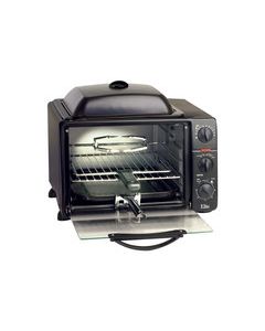 Elite Platinum - 0.8 Cu. Ft. 6-Slice Toaster Oven Broiler - Gray/Black