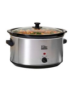 Elite Platinum - 8-1/2-Quart Slow Cooker - Stainless-Steel