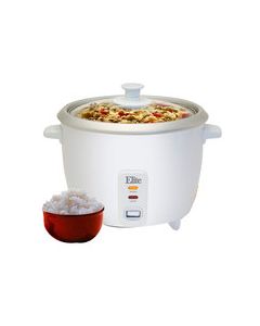 Elite Cuisine - Deluxe 6-Cup Rice Cooker - White