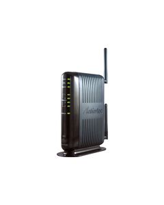 Actiontec - 4-Port Ethernet Broadband Router with Wireless-N - Black