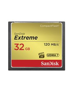 SanDisk - Extreme 32GB CF Memory Card - Black/Gold