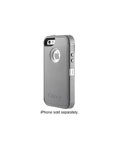 OtterBox - Defender Series Case and Holster for Apple® iPhone® 5 and 5s - Gunmetal Gray/White