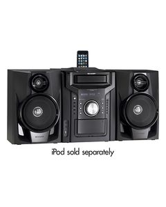 Sharp - 240W 5-Disc Compact Stereo/2-Way Speaker System - Black