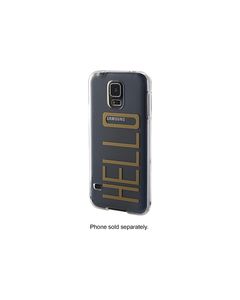 Dynex™ - Soft Shell Case for Samsung Galaxy S 5 Cell Phones - Gold/Clear