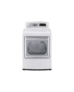 LG - EasyLoad 7.3 Cu. Ft. 14-Cycle Electric Dryer with Steam - White