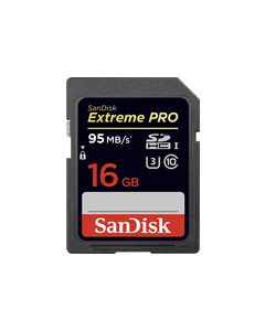 SanDisk - Extreme Pro 16GB SDHC Memory Card - Black/Red