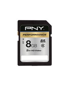 PNY - 8GB SDHC Class 6 Memory Card - Black