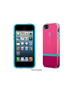 Speck - CandyShell Flip Case for Apple® iPhone® 5 and 5s - Raspberry Pink/Port Red/Peacock Blue