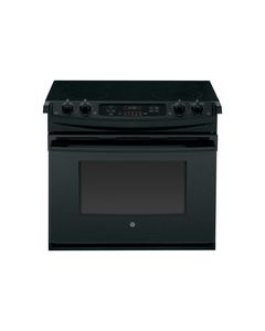 GE - 30" Self-Cleaning Drop-In Electric Range - Black