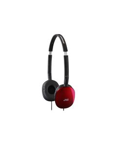 JVC - FLATS Over-the-Ear Headphones - Red