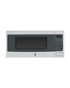 GE - Profile Series 1.1 Cu. Ft. Mid-Size Microwave - Stainless Steel/Gray