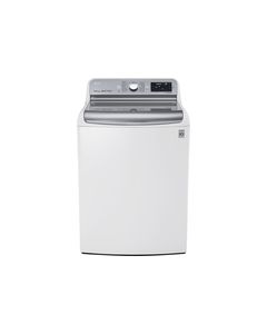 LG - 5.7 Cu. Ft. 14-Cycle High-Efficiency Top-Loading Washer with Steam - White