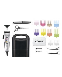 Conair - Number Cut 20-Piece Haircut Kit - Silver/Black