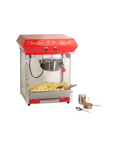 Elite - Tabletop Popcorn Popper - Red