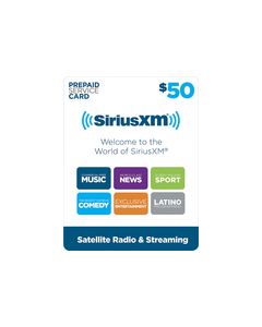 SiriusXM - $50 Prepaid Service Card for SiriusXM Satellite Radio - Multi