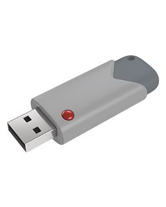 EMTEC - B100 Click 8GB USB 2.0 Flash Drive - Gray