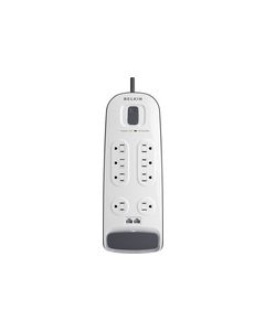 Belkin - 8-Outlet Surge Protector - White