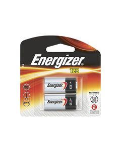 Energizer - 3V 123 Photo Lithium Battery (2-Pack) - Silver/Black