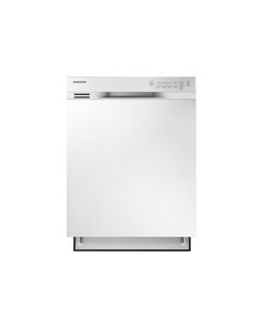 Samsung - 24" Front Control Built-In Dishwasher with Stainless Steel Tub - White