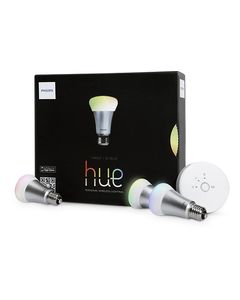 Philips - hue A-19 Starter Kit - White/Silver