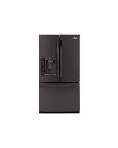 LG - 24.7 Cu. Ft. French Door Refrigerator with Thru-the-Door Ice and Water - Black