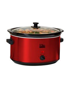 Elite Platinum - 8-1/2-Quart Slow Cooker - Red