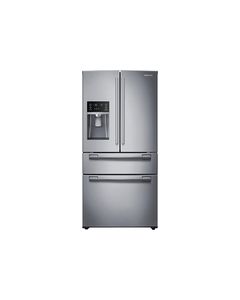 Samsung - 24.7 Cu. Ft. 4-Door French Door Refrigerator with Thru-the-Door Ice and Water - Stainless Steel