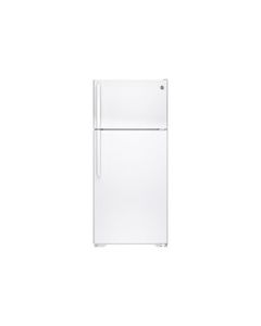 GE - 15.6 Cu. Ft. Frost-Free Top-Freezer Refrigerator - White