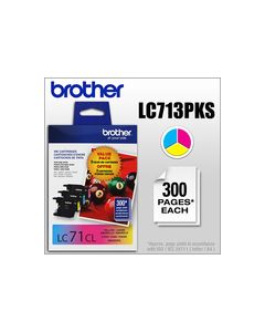 Brother - LC71CL 3-Pack Ink Cartridges - Yellow/Cyan/Magenta