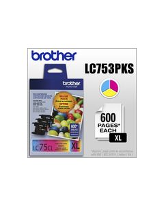 Brother - LC75CL XL 3-Pack High-Yield Ink Cartridges - Yellow/Cyan/Magenta